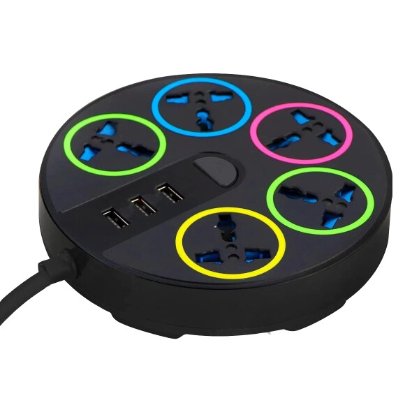 Alargue De Enchufes Con USB Trifasico Alargue De Enchufes Con USB Trifasico