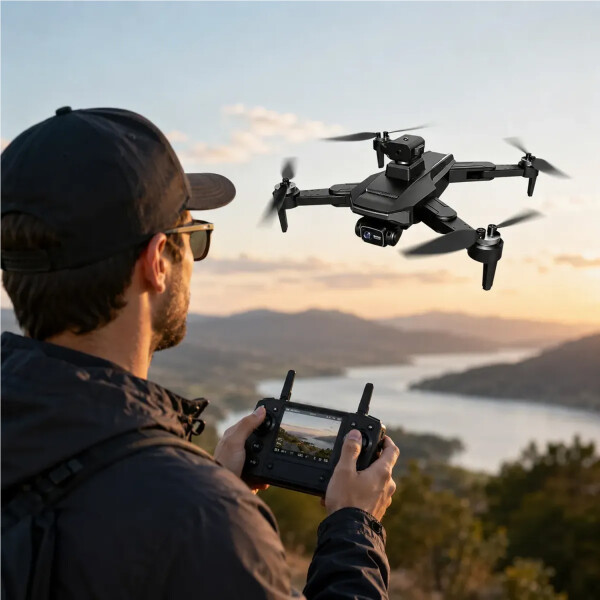Drone Profesional Con 2 Cámaras 1080p Hd + Control Y Estuche DRONE 2 CAMARAS 80-88