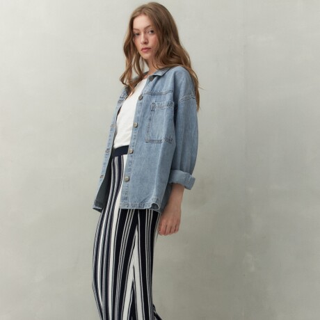 FALDA ROSALINE Blanco/Azul