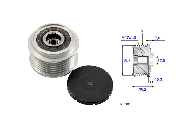 Polea Alternador Marcha Libre Ford Focus 99-05 Polea Alternador Marcha Libre Ford Focus 99-05