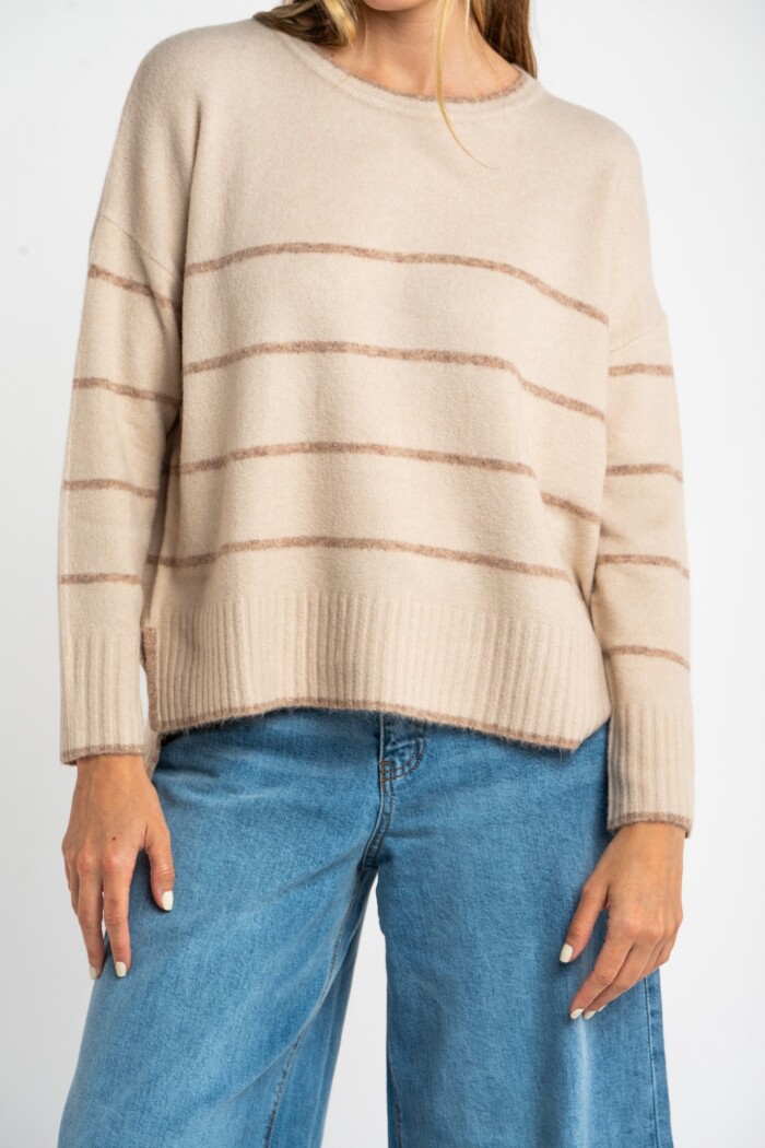 Sweater Rayado Mocha