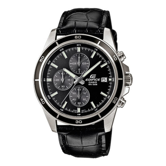 Reloj CASIO EDIFICE EFR526L-1AVUDF en Cuero Negro Esfera 49mm 0