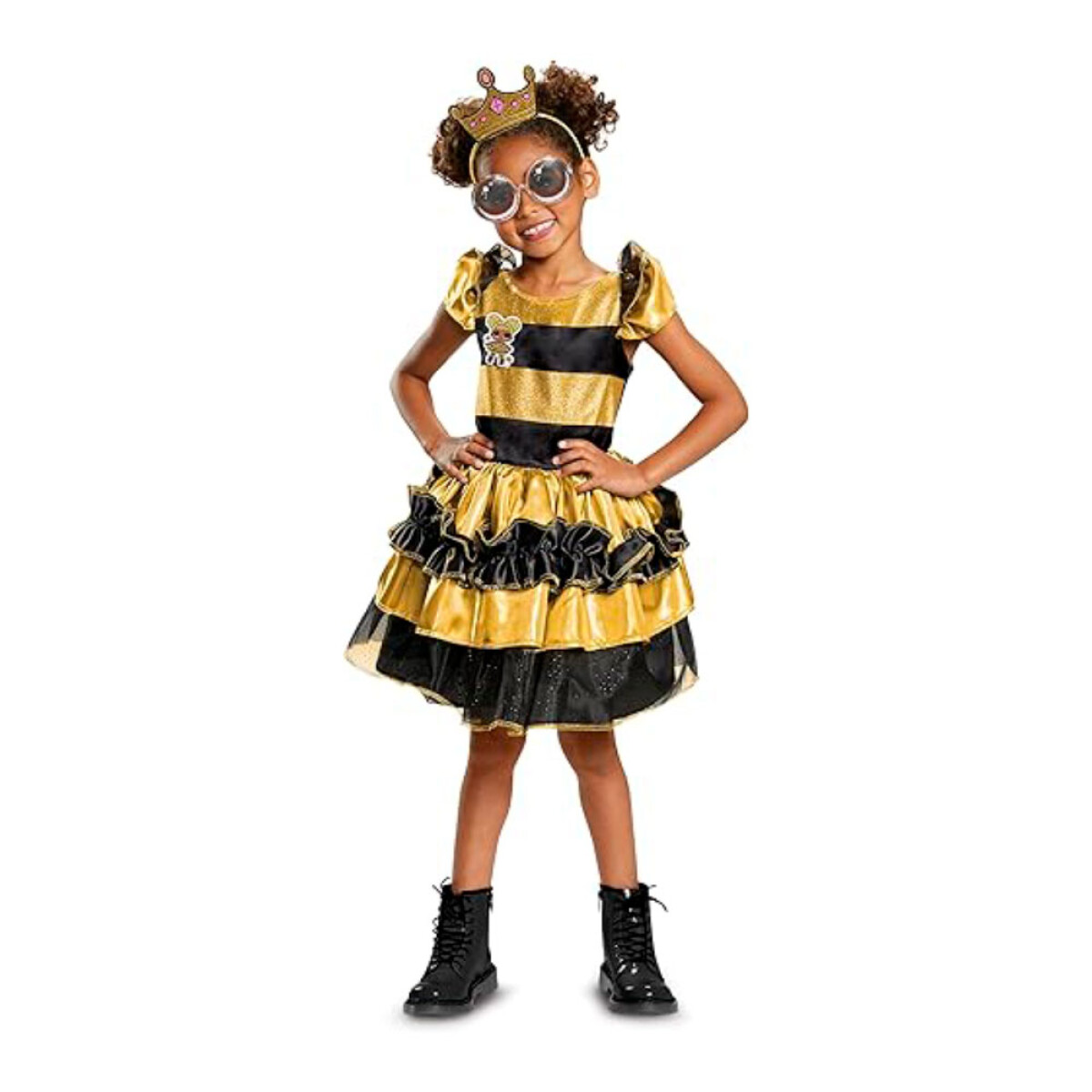 Disfraz Infantil 10577M Lol Queen Delux Universo Binario - AMARILLO-NEGRO 