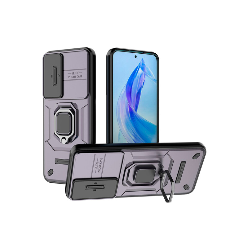 Protector para Honor 90 Lite con anillo color púrpura Protector Para Honor 90 Lite Con Anillo Color Púrpura