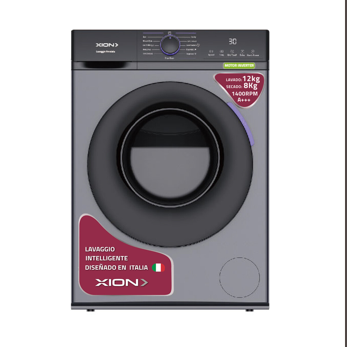 lavasecarropas frontal inverter 12 kg 