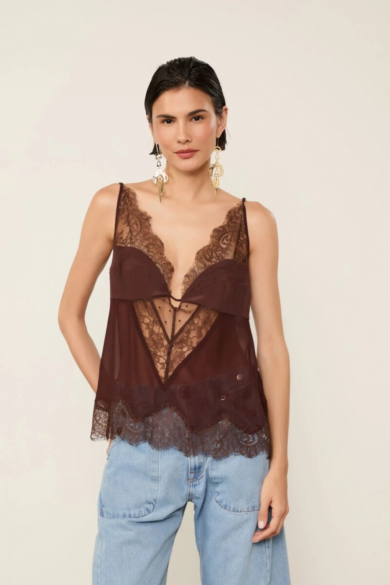 TOP TERESA ENCAJE Verde