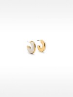 Aros Con Efecto Piedra blanco