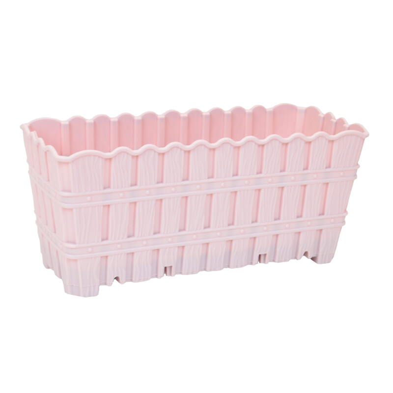 Maceta de balcón 30 cm simil bambú ROSADO