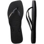 Slim Square Logo Metallic - Mujer Negro/Plata