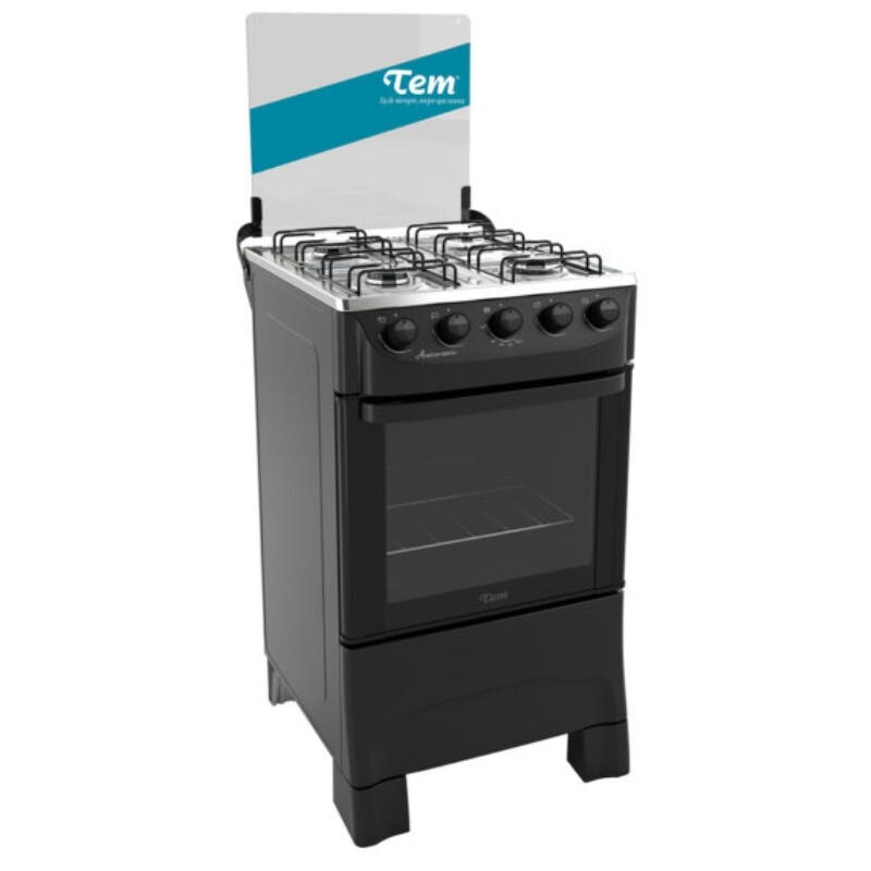 Cocina Gas Tem Aniversario Negro 4 Hornallas — Albanes
