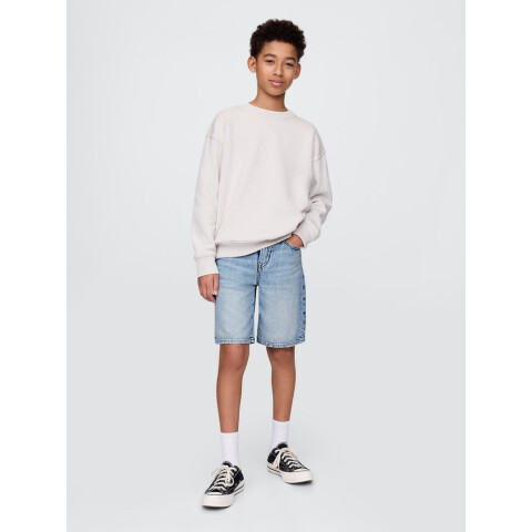 90S LOOSE DENIM SHORT - LT WASH LIGHT WASH