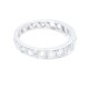 Anillo sin fin en oro 18k blanco con brillantes y diamantes Anillo sin fin en oro 18k blanco con brillantes y diamantes