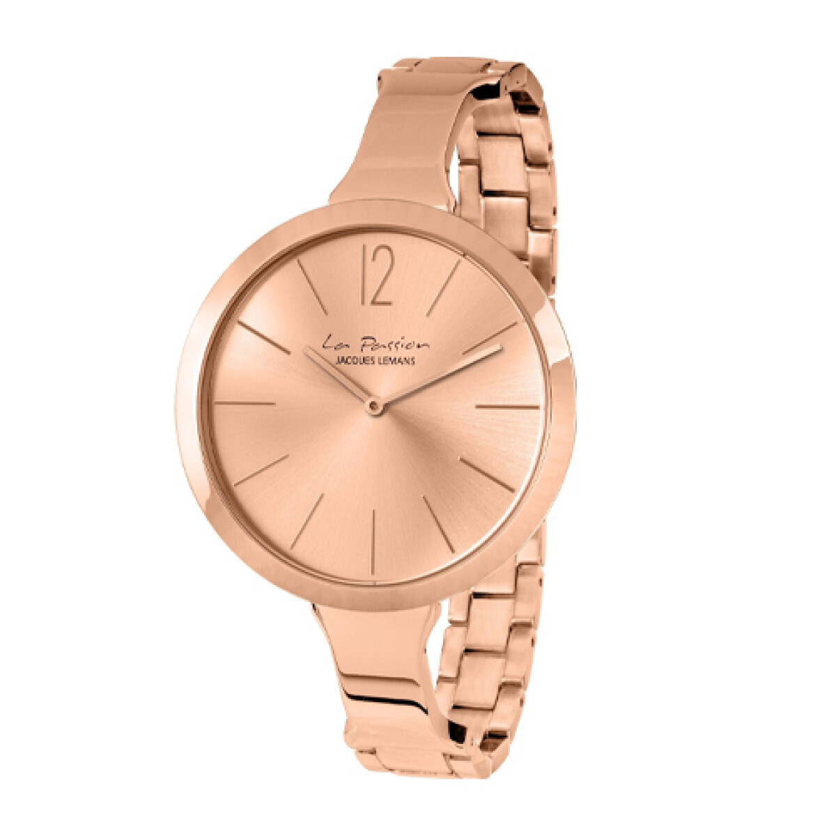 Reloj Jacques Lemans Malla Enchapada Esfera Redonda 