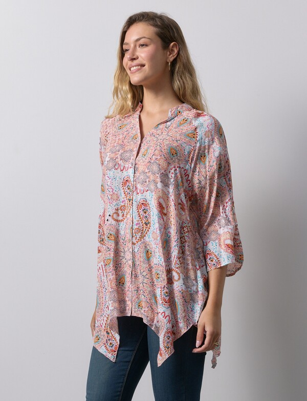 Blusa Arabescos MULTI/ROSA