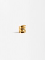Earcuff Efecto Multiaro - Plata De Ley 925 dorado