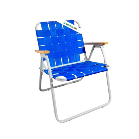 Silla Playa Acero 7/8 Epoxi Con Cinta Reforzada Azul Silla Playa Acero 7/8 Epoxi Con Cinta Reforzada Azul
