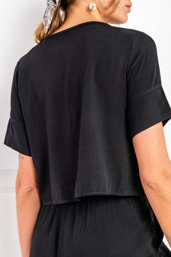 Blusa Crop Negro