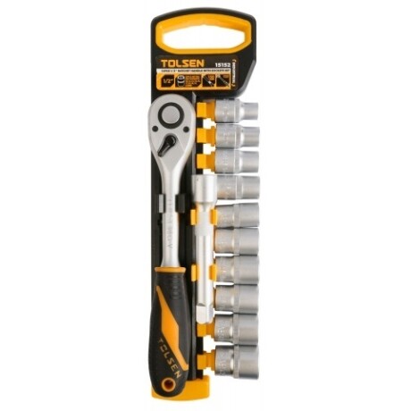 TOLSEN JUEGO LLAVE CRIQUET 1/2 + 10 DADOS MM INDUSTRIAL 12 Tolsen Juego Llave Criquet 1/2 + 10 Dados Mm Industrial 12