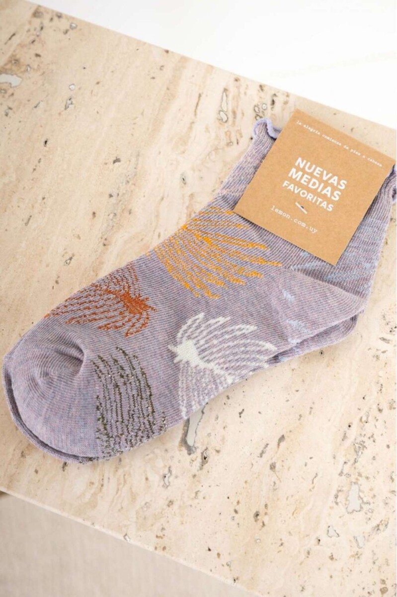 Medias Hojas Lurex - Violeta 