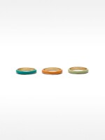Set De Anillos Esmaltados multicolor