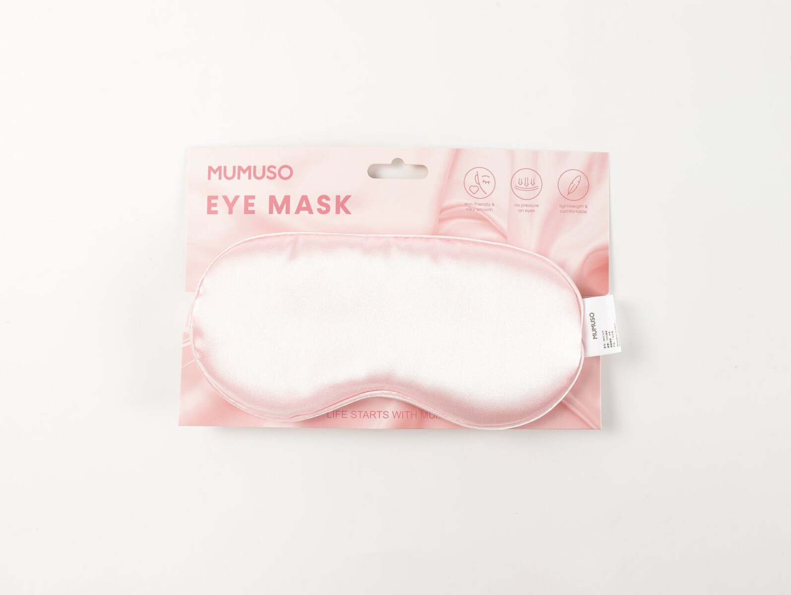 ANTIFAZ DE SEDA ESTILO MINIMALISTA - ROSA CLARO 
