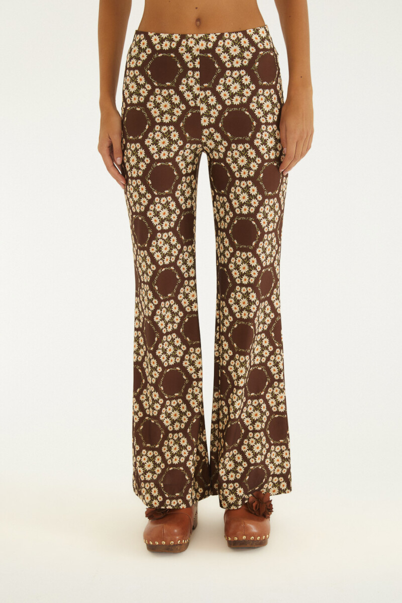 PANTALON ESTAMPADO Marron