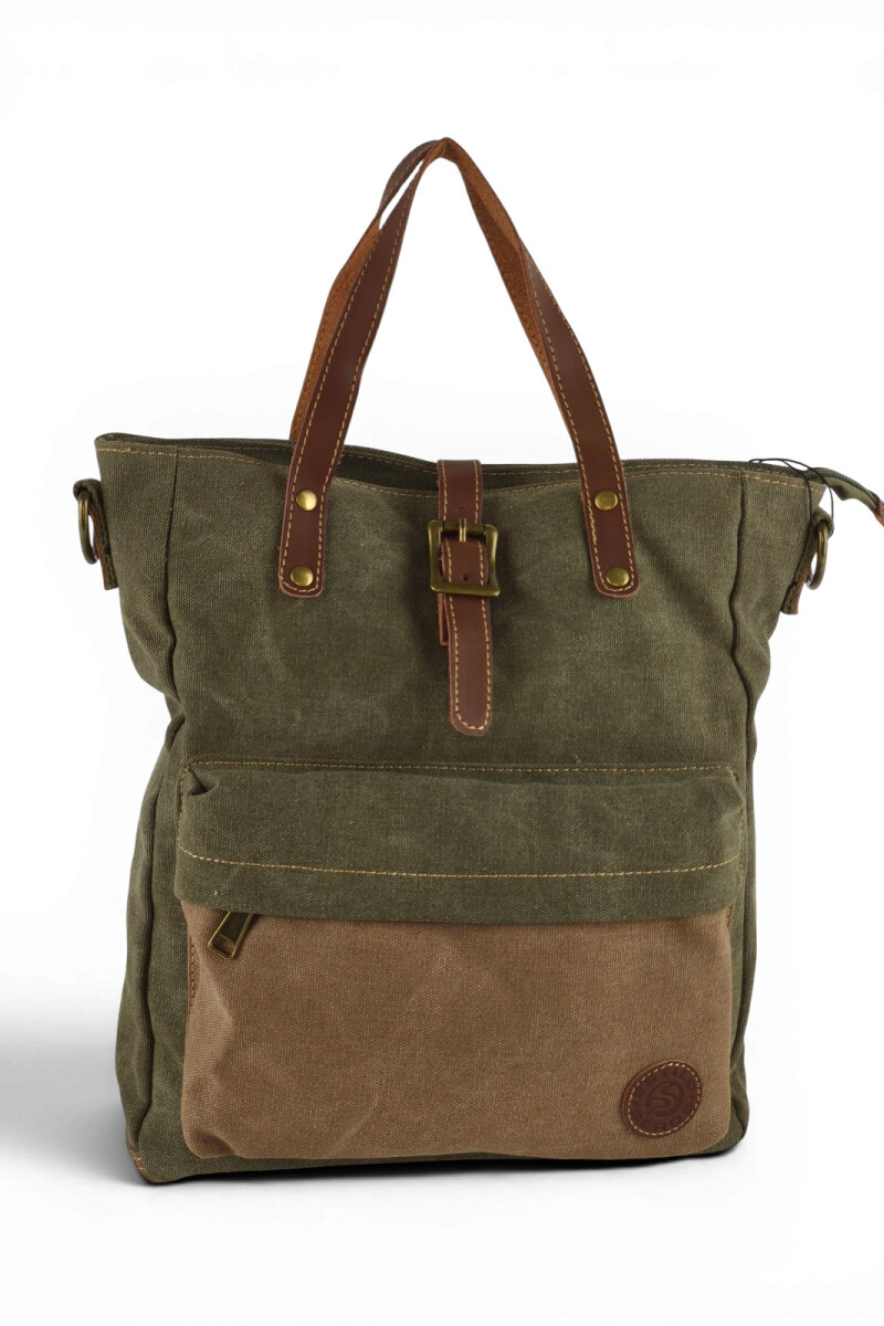 Bolso matera de lona Verde