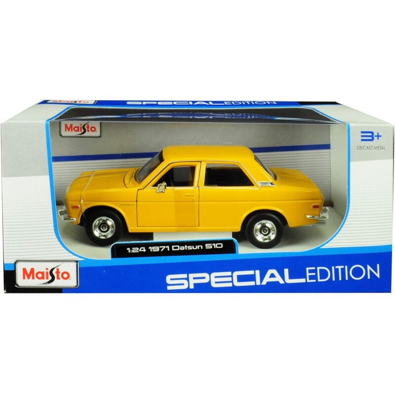 1971 Datsun 510 Edición Especial Modelo Coche, Amarillo 1971 Datsun 510 Edición Especial Modelo Coche, Amarillo