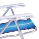 Set x2 Silla reclinable 4 posiciones aluminio AZUL