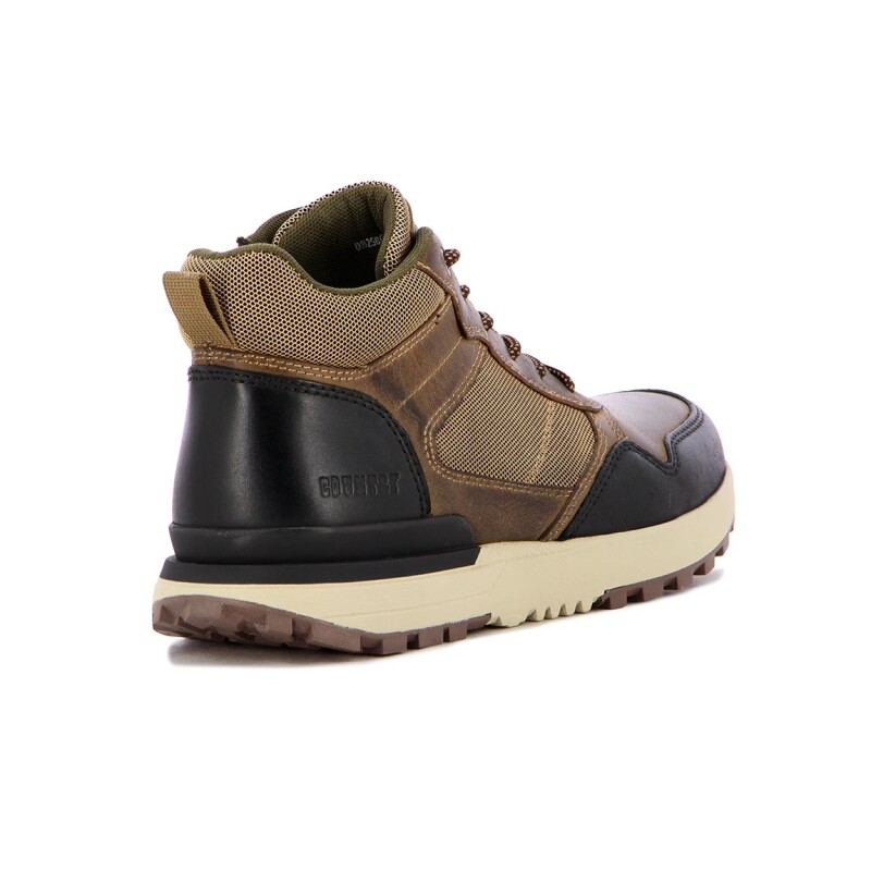 Country Calzado Bota Casual Hombre Acordonada - Kaki- Negro Kaki-negro