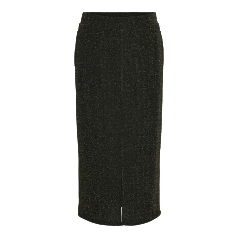 VMRITA HW 7/8 SKIRT JRS BTQ B-15 1 BLACK w GOLD