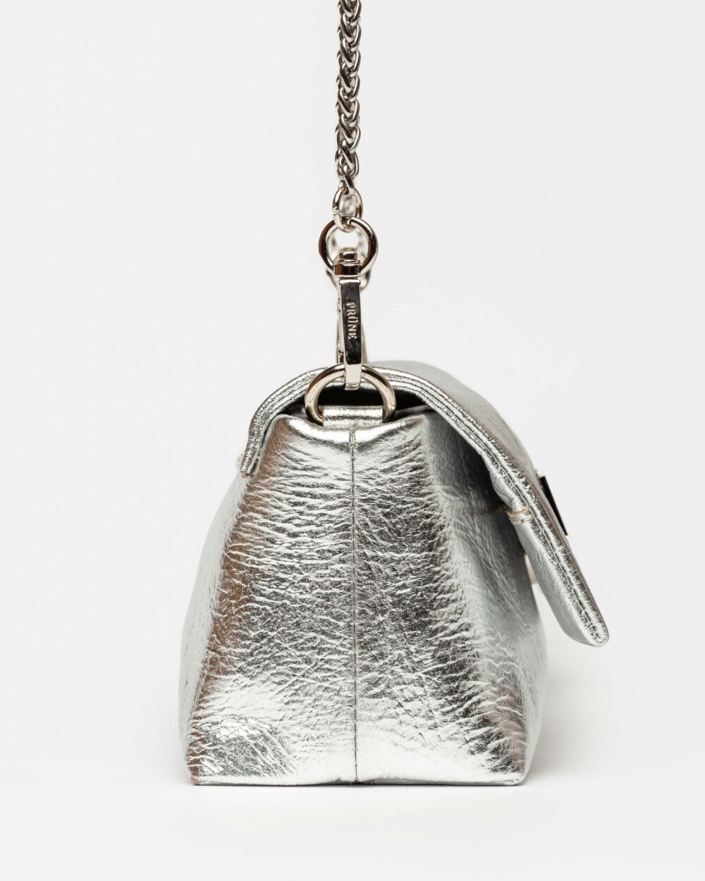 Mini bag Porto en cuero arrugado Metalizado