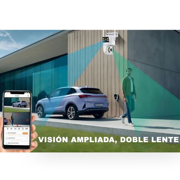 Cámara Seguridad Dual Domo Exteriores App Vision Nocturna Variante Color Blanco
