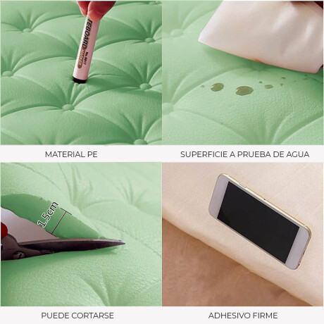 Revestimiento Pared X9 Capitoneado 8mm Autoadhesivo Verde