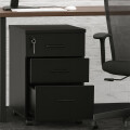 Cajonera con llave 3 Cajones Negro
