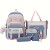 Set Mochila Impermeable Kawaii Estilo Coreano 5 Piezas Variante Color Lila