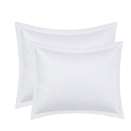 SET FUNDAS ALMOHADA LINO-Y-ALGODON BLANCO LINEN COTTON