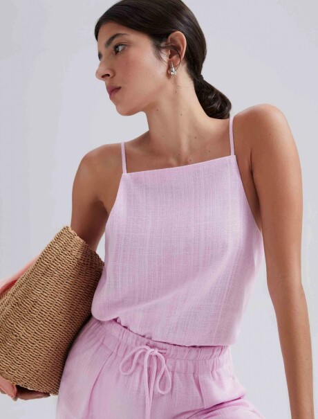 BLUSA SIN MANGAS ROSADO
