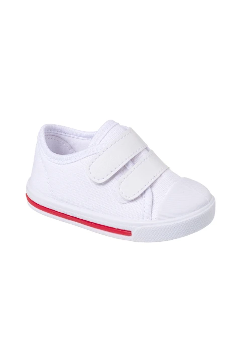Tenis Con Dos Velcros Blanco