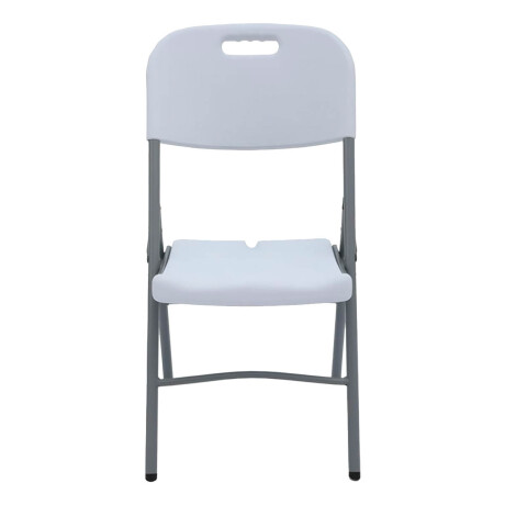 Sillas Plegables Metal Set X2 Jardín Hogar Camping Blanco