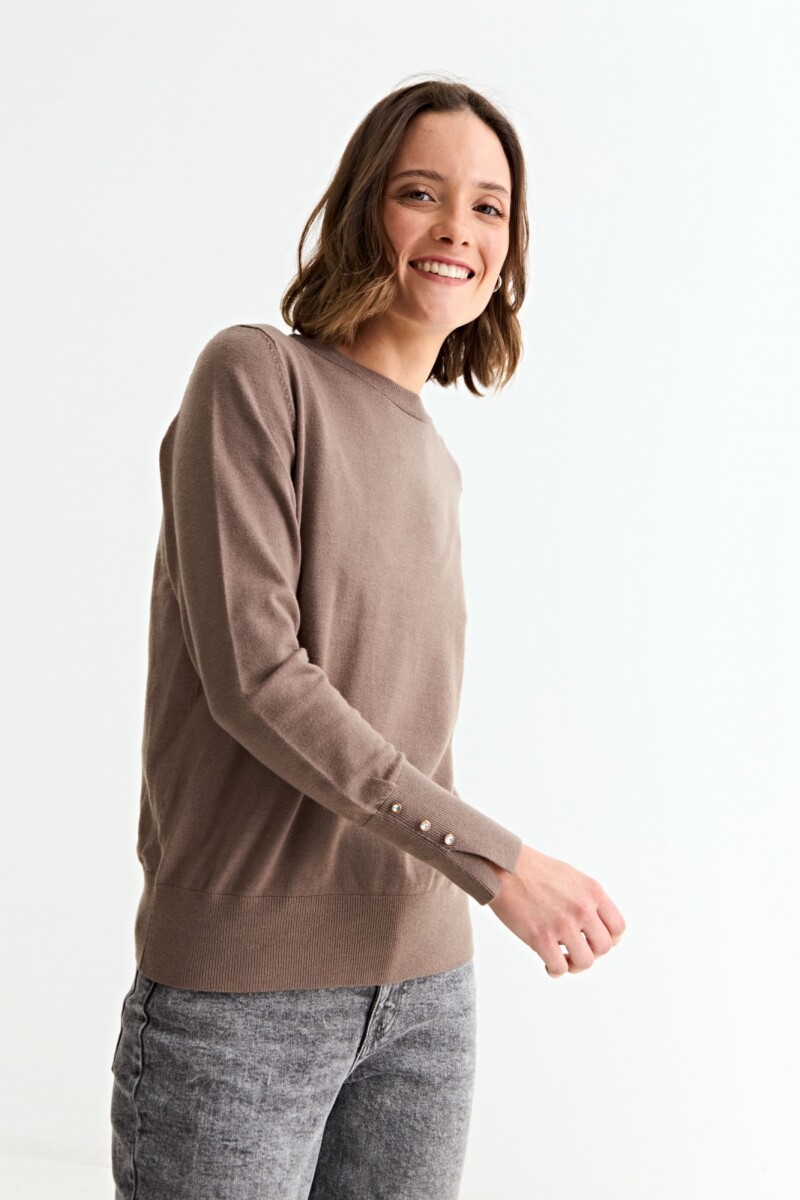 Sweater con detalle en manga CAFE