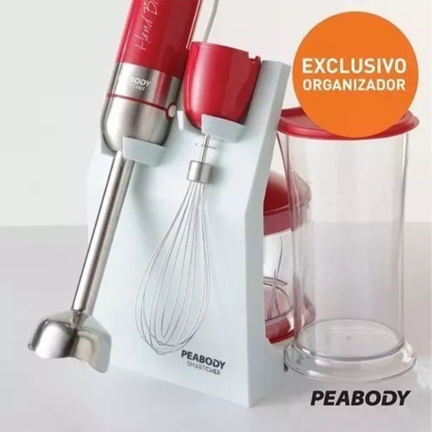 Mixer Peabody LM327 800 W con Vaso y Potencia 800W ROJO — Universo