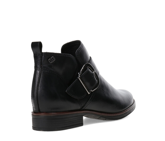 Bota de Mujer Bottero Caña Baja de Cuero Negro