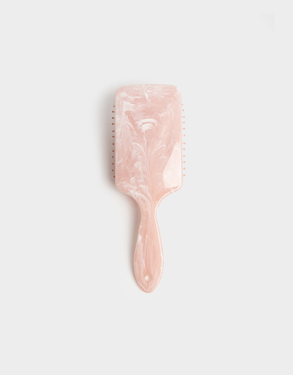 Cepillo De Pelo Cuadrado Y Rosa De Acrilico Slow Mornings 