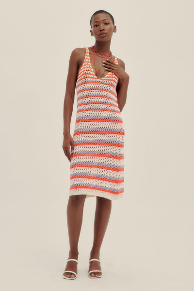 STRIPED KNIT DRESS Cadaques Bubblegum