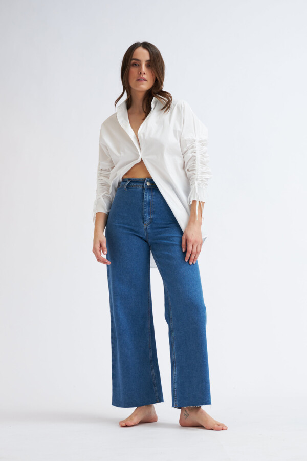 Pantalón Jean Ancho Azul Medio