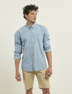 012468 CAMISA TIPO JEAN HARRY Celeste