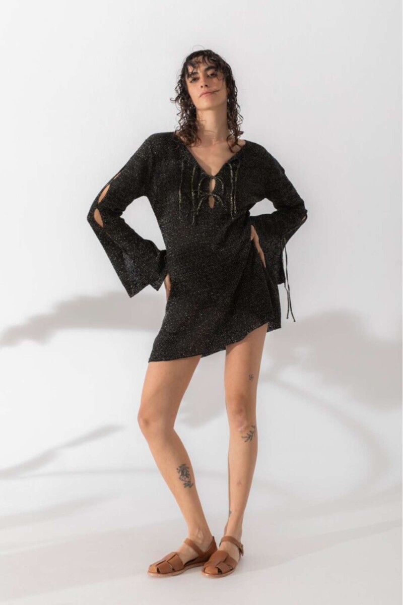 Vestido Tira Knit - Negro 