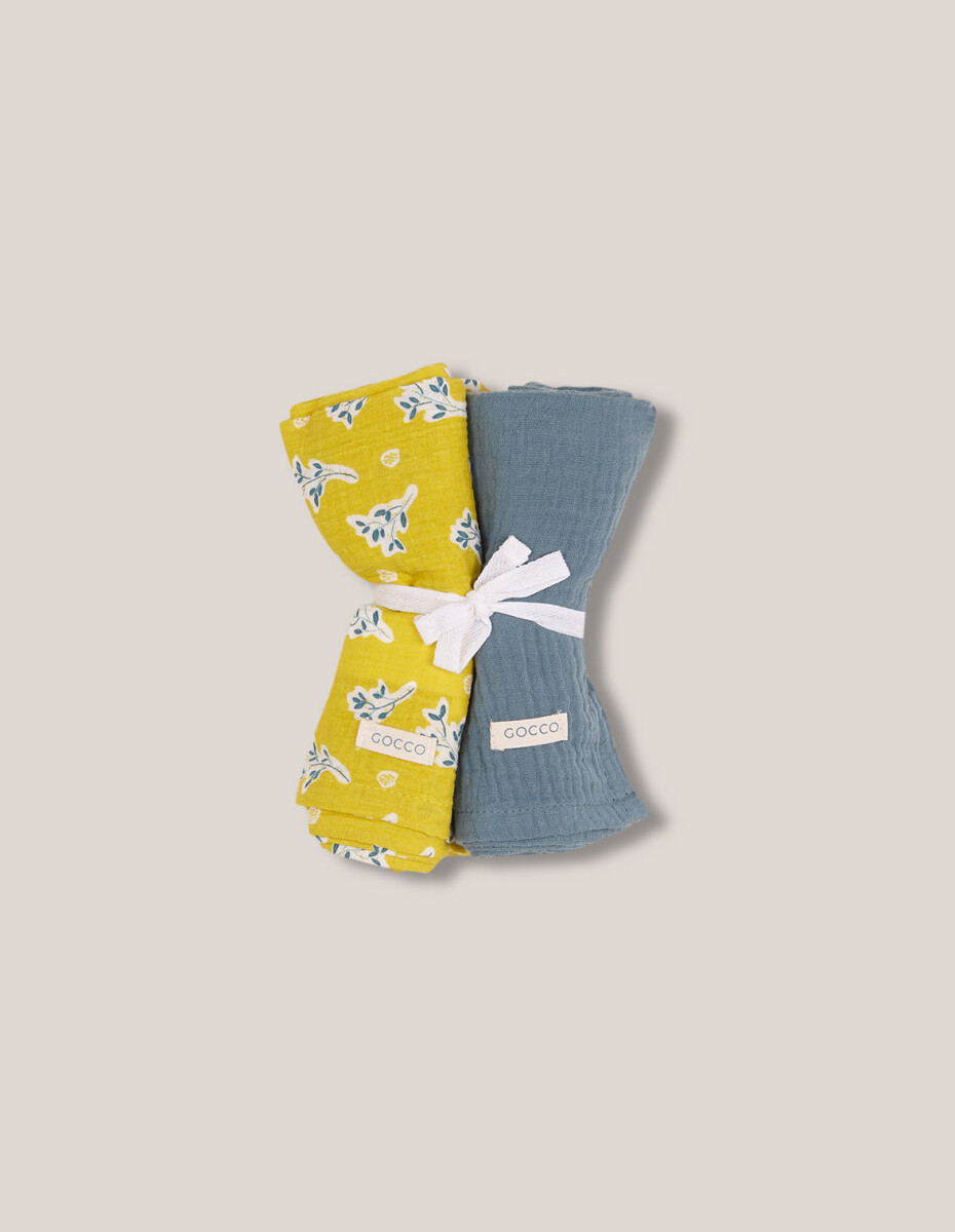 Pack De Muselinas Combinadas - Amarillo Oscuro 