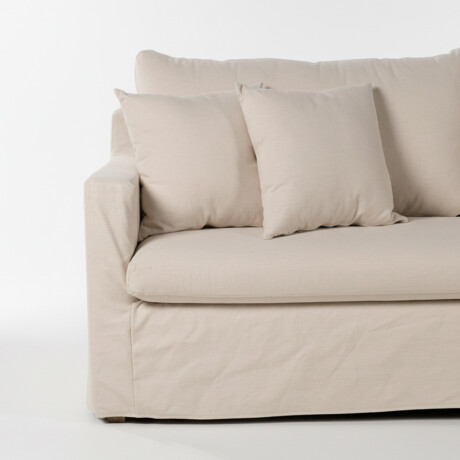 Sofá Summer con Funda - Tela Rústica - 3 cuerpos TD5260-1635 (Beige)